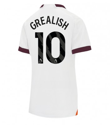 Maillot de foot Manchester City Jack Grealish #10 Extérieur Femmes 2023-24 Manches Courte